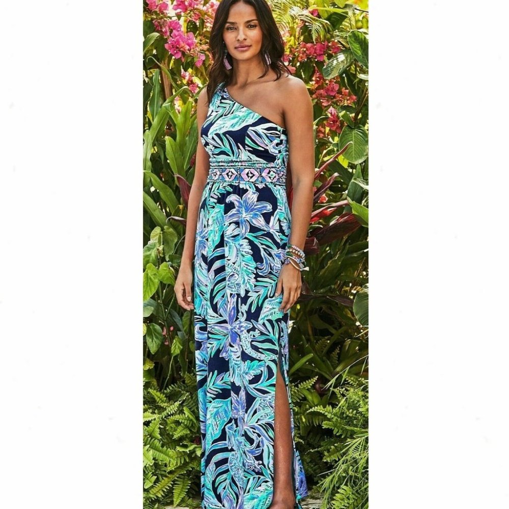 Lilly Pulitzer Ready Set Gecko Malia Maxi Dress - Picture 2 of 14